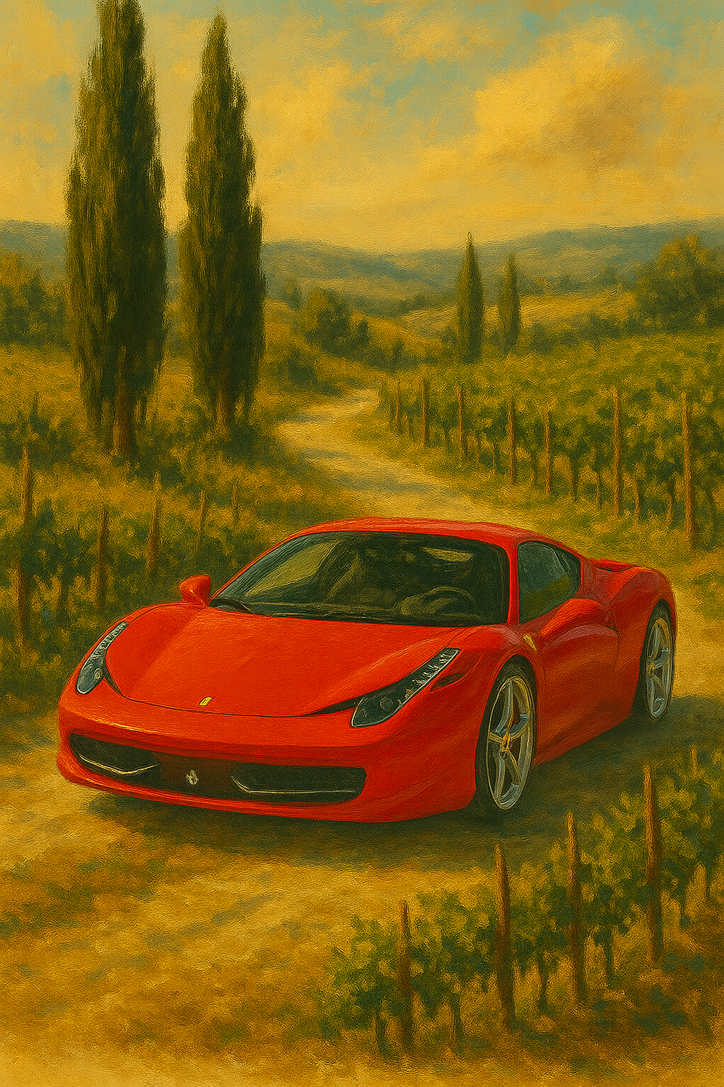 "Röd som Toscana" - Poster