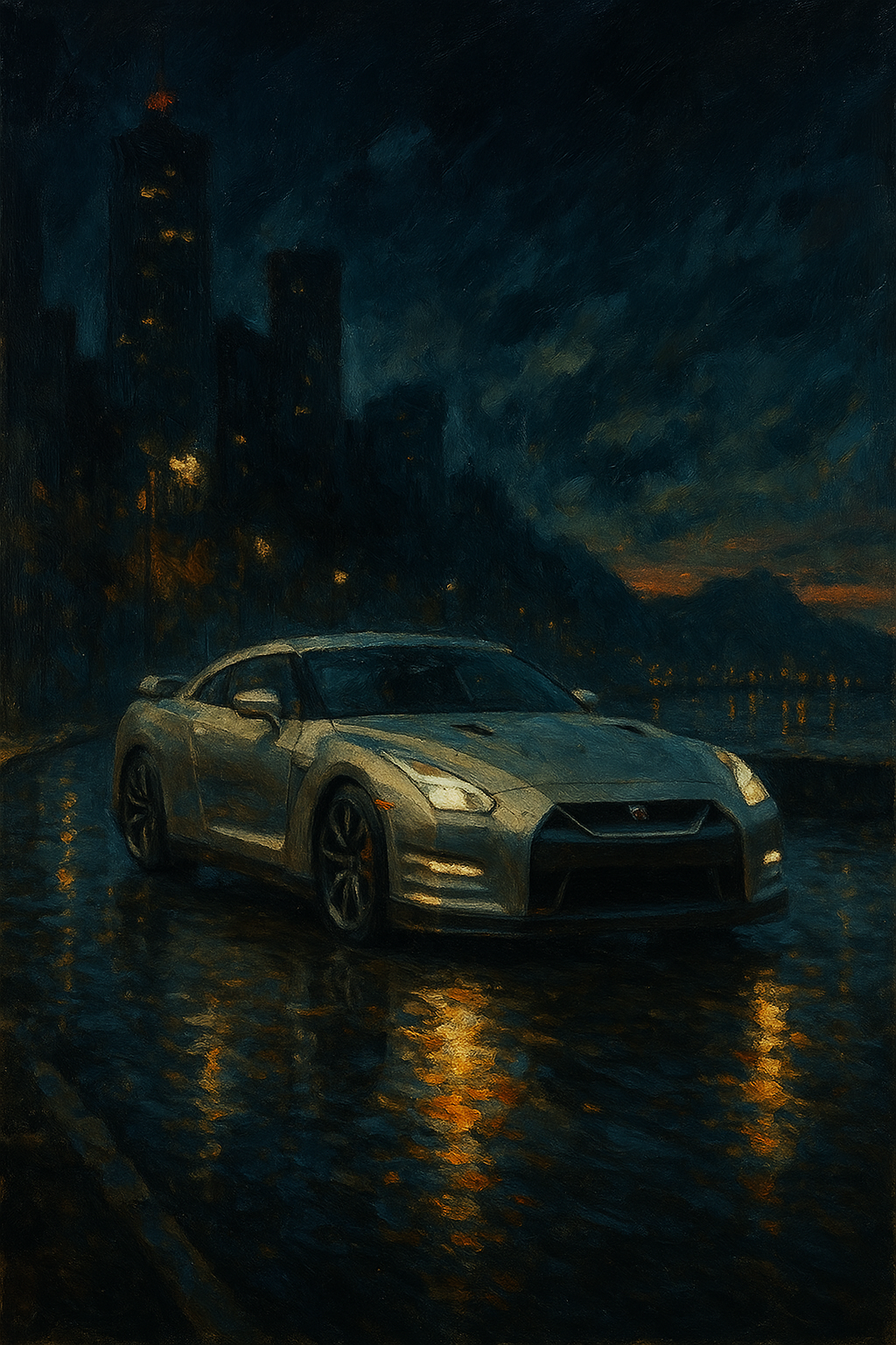 "Skyline Shadows" - Poster