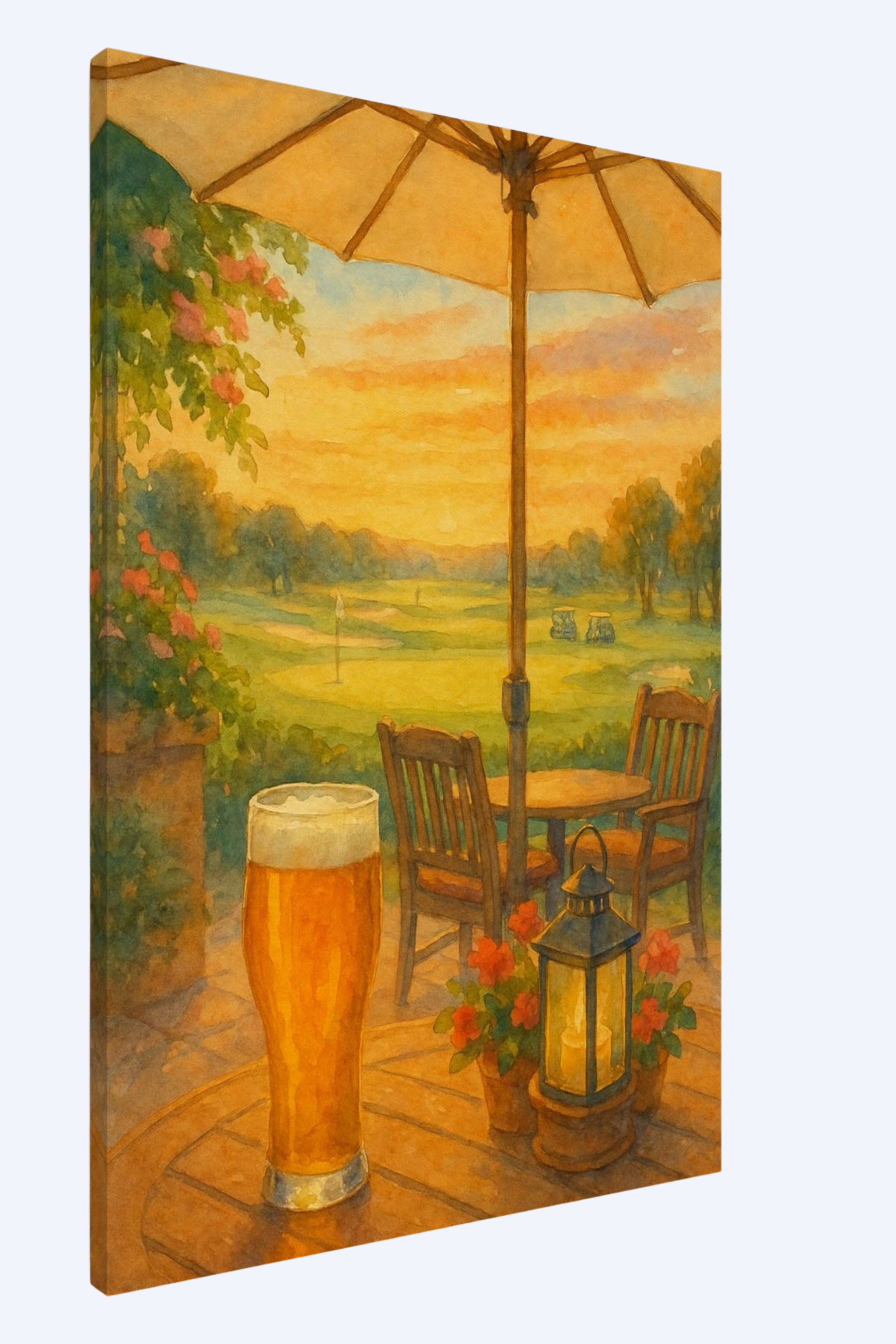 "Kväll på Golfterassen" - Canvas