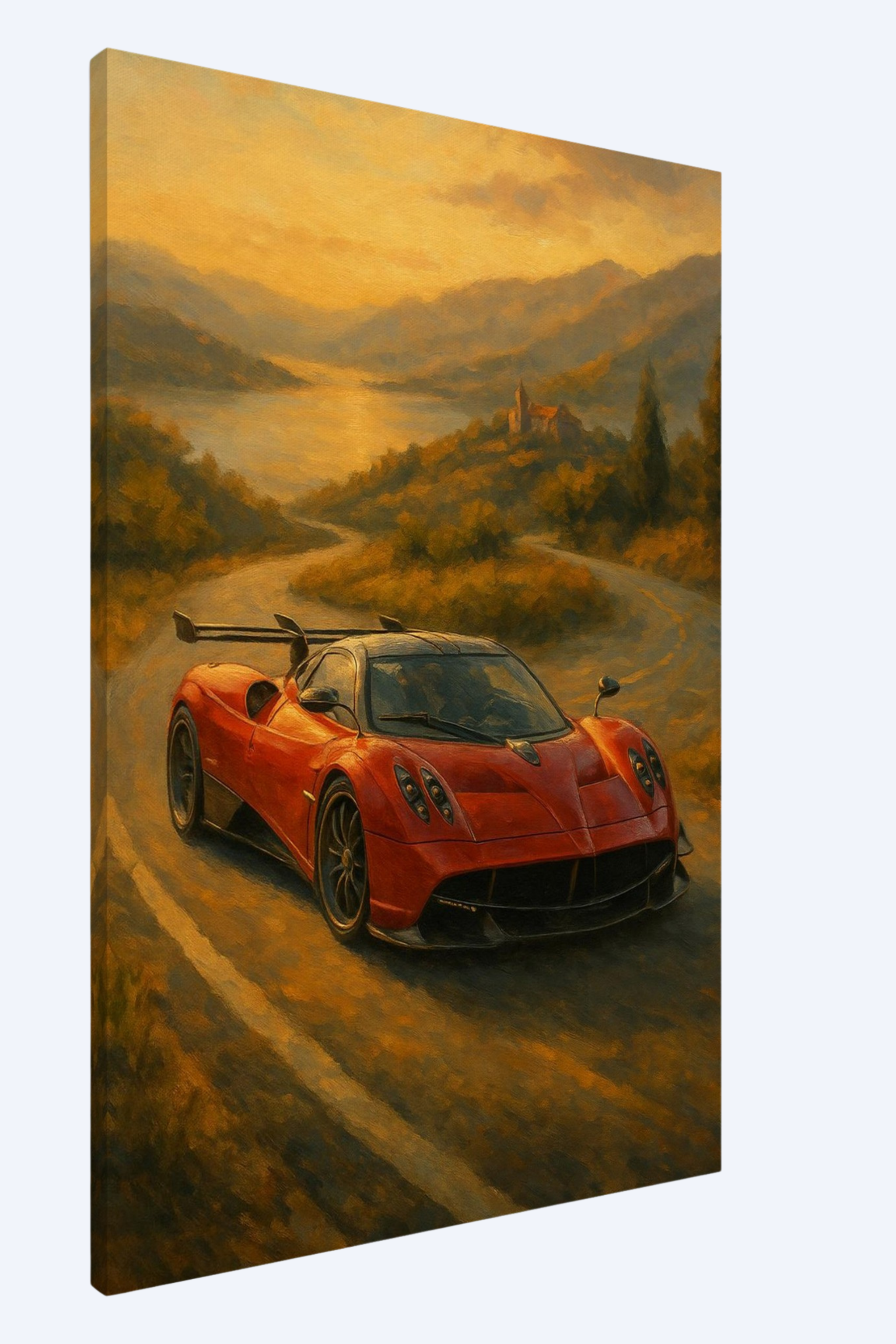 Tyst väg, Högljudd bil" - Canvas