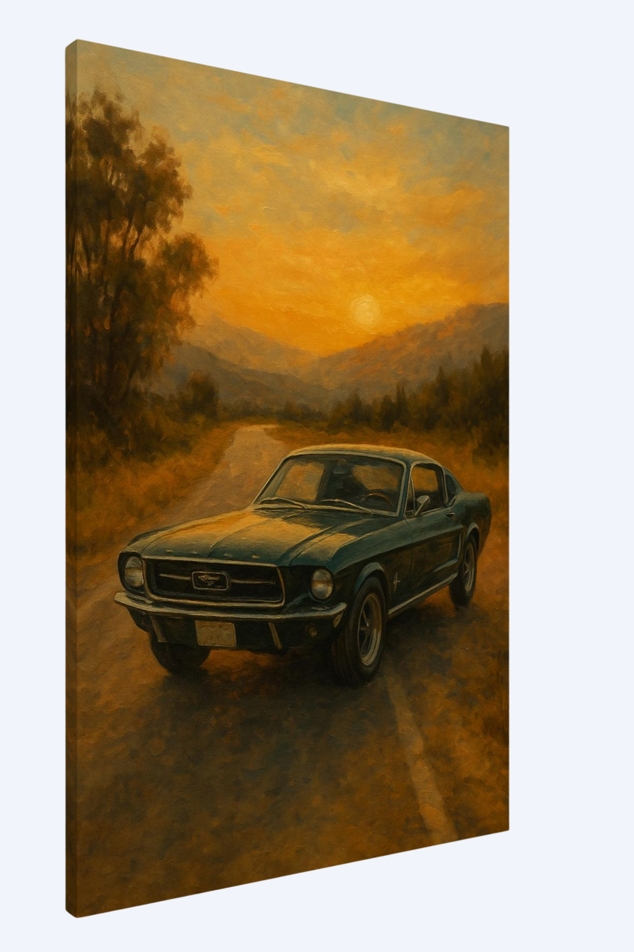 "Mustang Sunset Ride" - Canvas