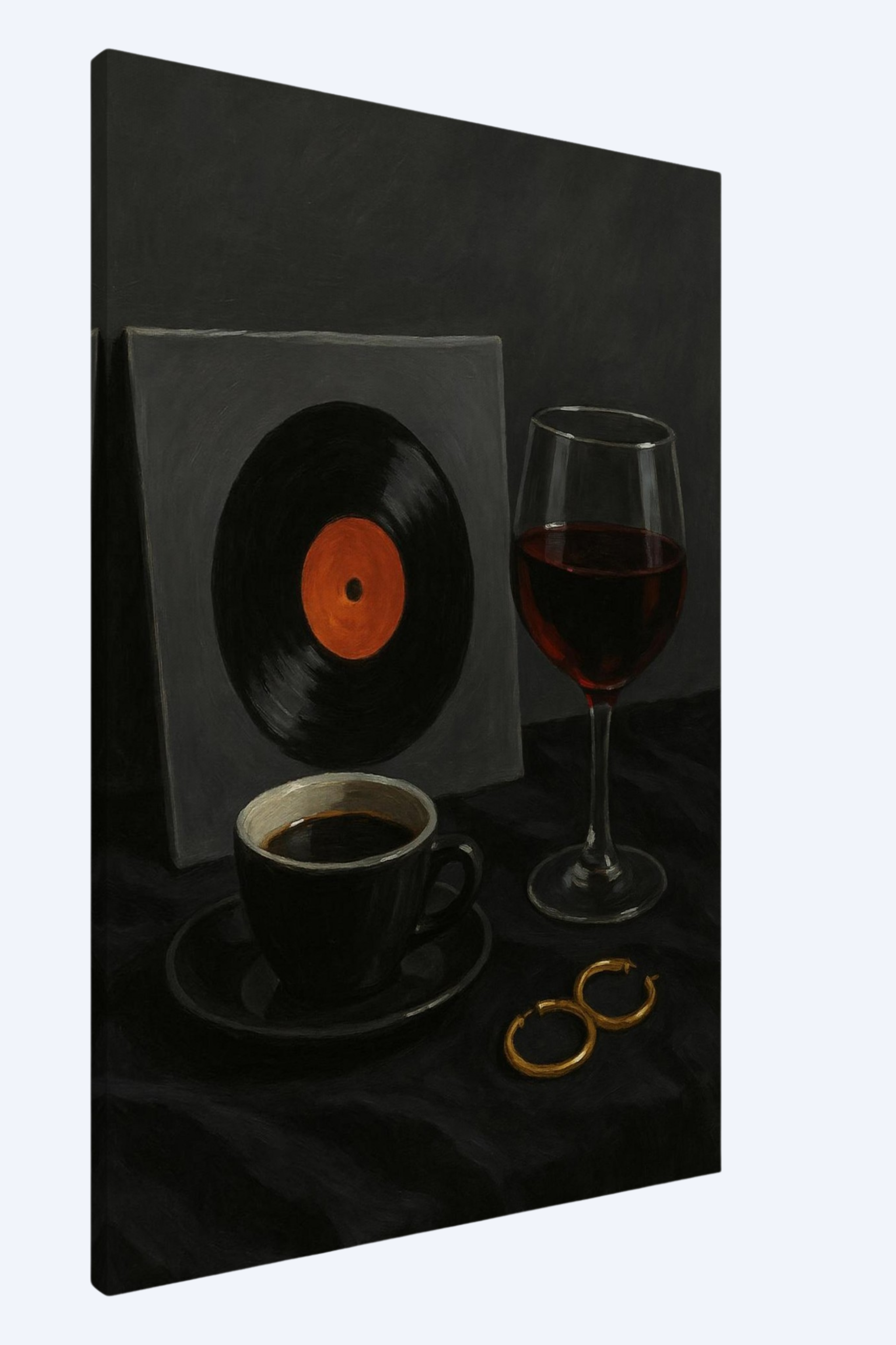 "Vinyl & Vino" - Canvas