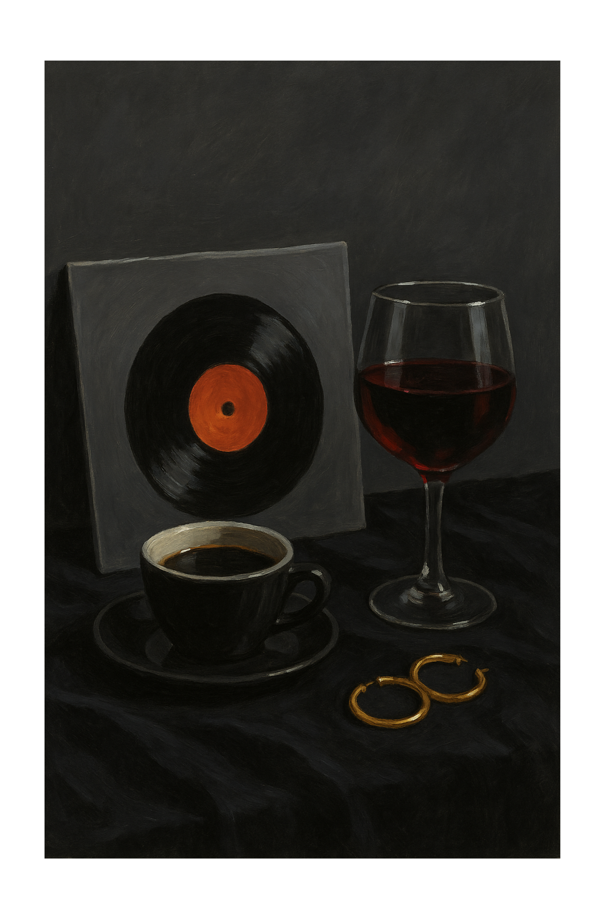"Vinyl & Vino" - Poster