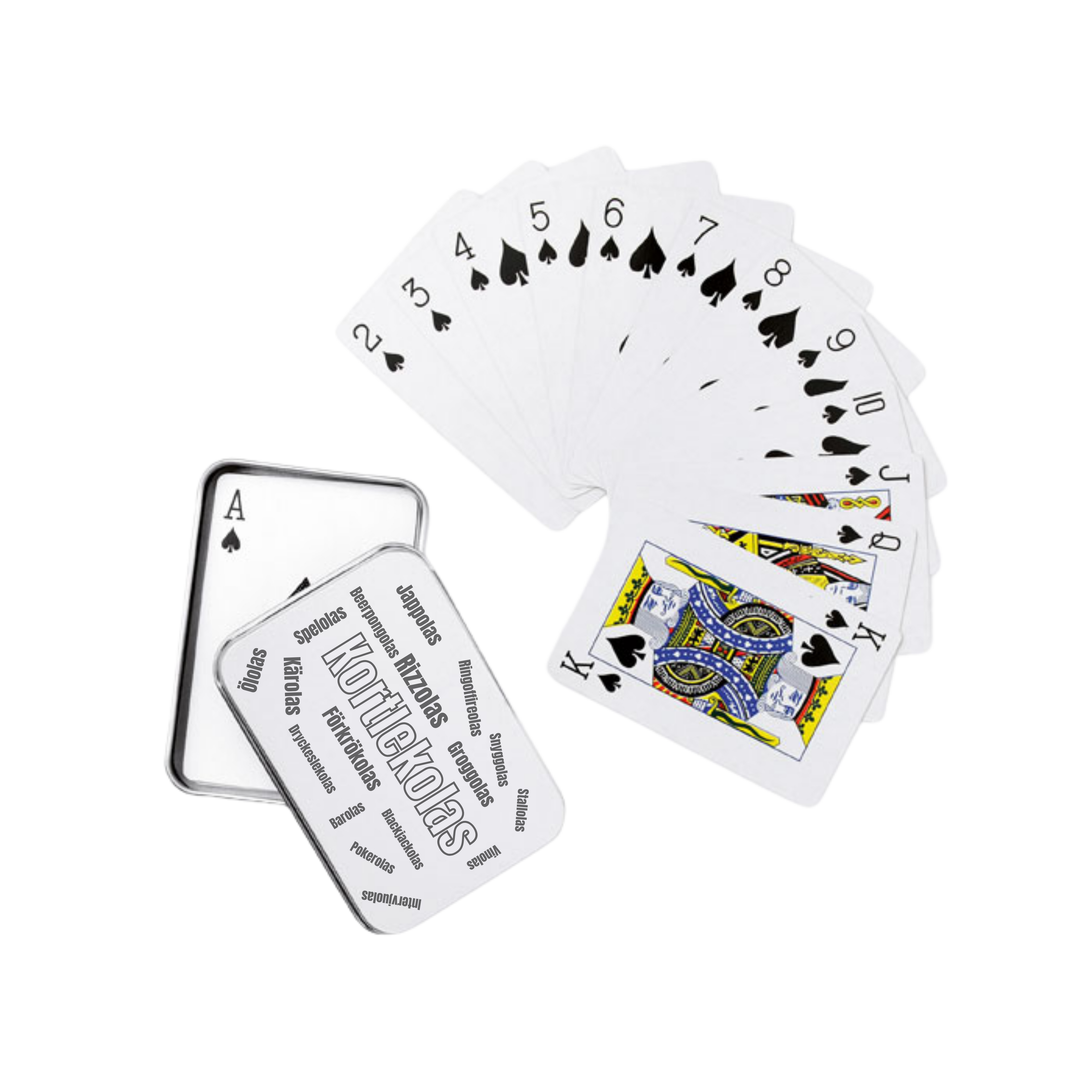 Kortlek i plåtask - Julklappolas